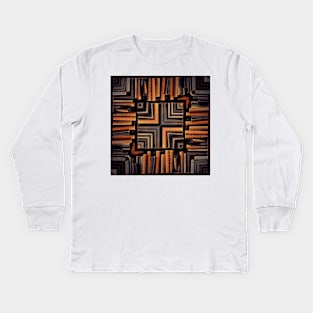 square composition based on a discovered forgotten library of first editions Kids Long Sleeve T-Shirt